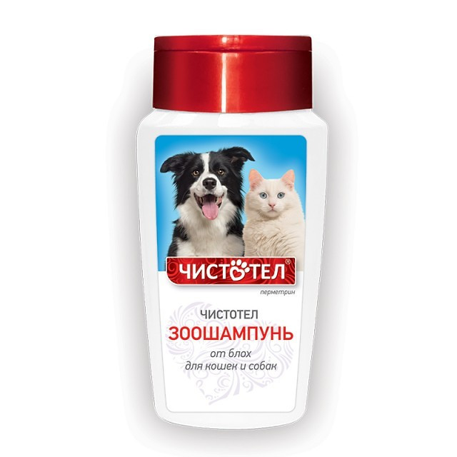 Шампунь Чистотел от блох и клещей для кошек и собак