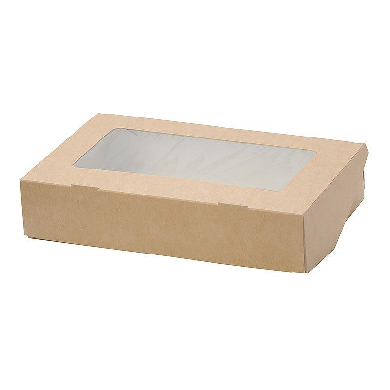 Коробка "DoEco" 170х70х40мм ECO TABOX 500 gl, с окном, коричн., 400 шт - фото 1 - id-p69108376