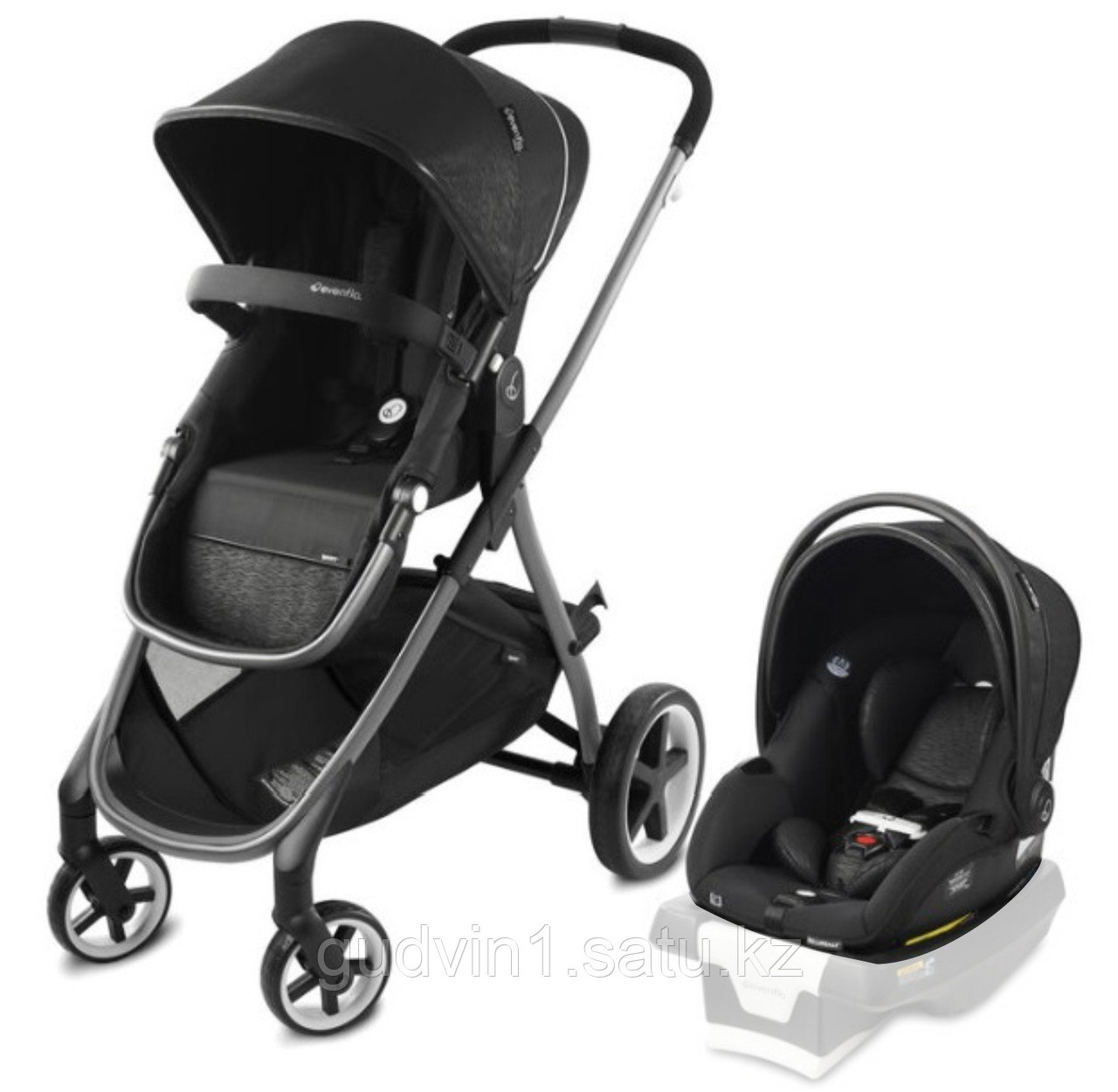 Коляска-траснформер 2в1 Evenflo Gold Travel System Shyft Black