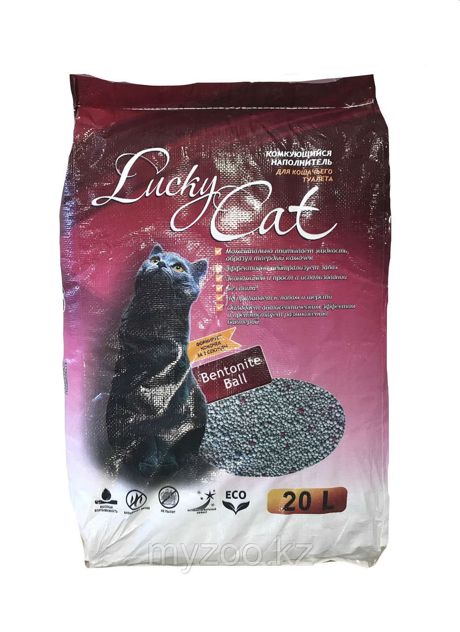 Lucky Cat, Лаки Кет, комкующийся наполнитель без ароматизатора, уп. 20л/16кг.