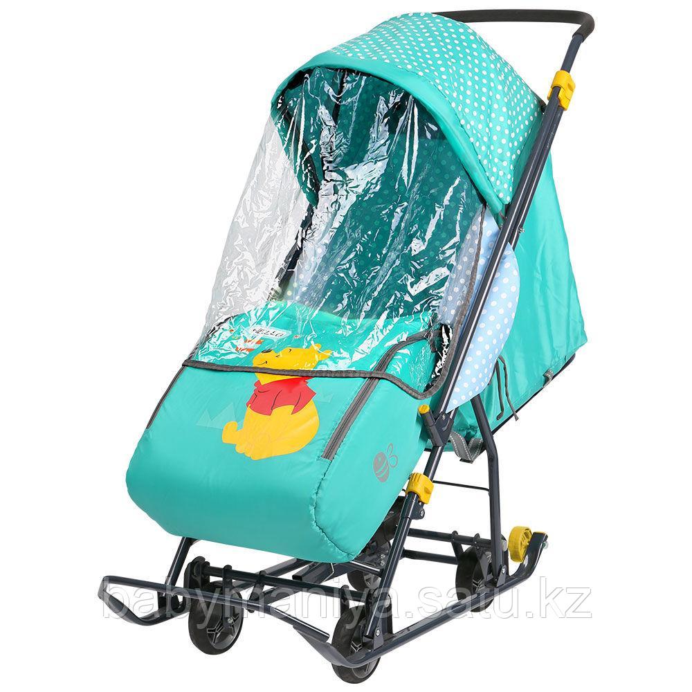 Cанки - коляска Ника Disney baby 1 Винни изумрудный
