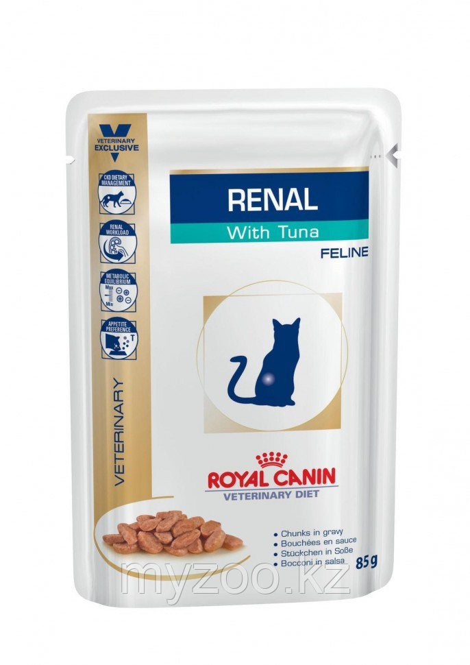 Корм для кошек с болезнями почек Royal Canin RENAL TUNA CAT POUCH 1*85g ( тунец )