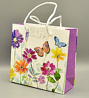 Пакет подарочный, картон, 14*14,5*6 см