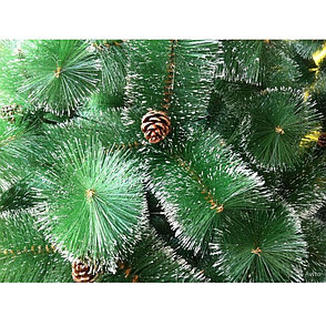 Искусственная елка "Новогодняя" 150 см с заснеженными иголками и шишками, фото 2