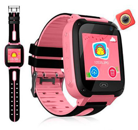 Умные детские часы-телефон с камерой, GPS-трекером и фонариком Smart Watch EDIAL KZ972L (Розовый) - фото 1 - id-p70147216