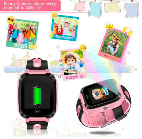 Умные детские часы-телефон с камерой, GPS-трекером и фонариком Smart Watch EDIAL KZ972L (Розовый) - фото 5 - id-p70147216