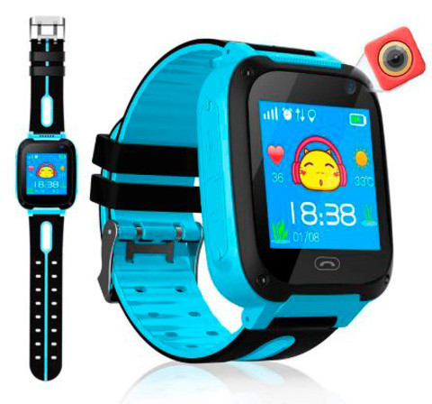 Умные детские часы-телефон с камерой, GPS-трекером и фонариком Smart Watch EDIAL KZ972L (Голубой) - фото 1 - id-p70146098