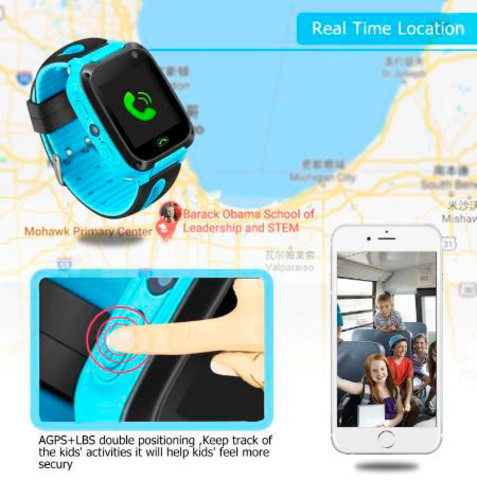 Умные детские часы-телефон с камерой, GPS-трекером и фонариком Smart Watch EDIAL KZ972L (Голубой) - фото 4 - id-p70146098