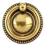 Ручка-кольцо, 'Louis XVI' D50мм, золото Валенсия., кругл. накл., винт, 12212Z05000.07