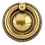 Ручка-кольцо, 'Louis XVI' D40мм, золото Валенсия., кругл. накл., винт, 12212Z04000.07