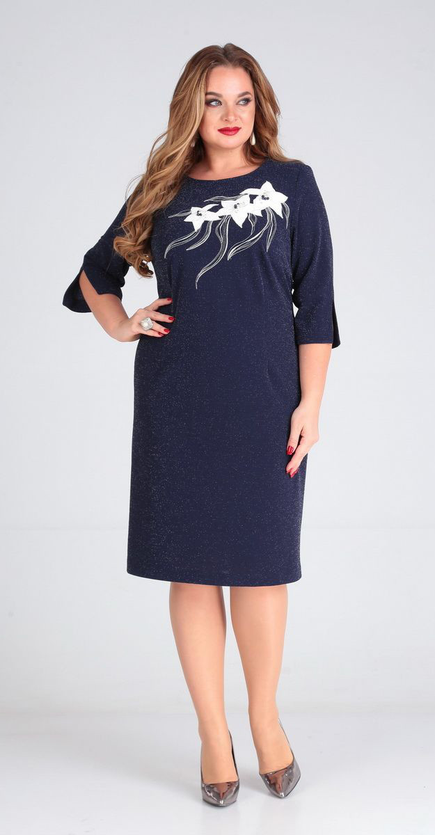Платье Andrea Style-00241, синий, 52