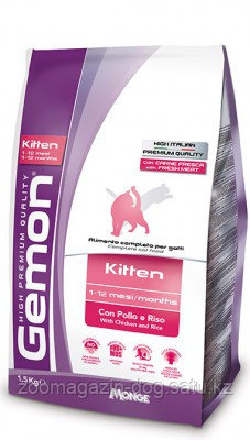 Gemon KITTEN Chicken для котят с курицей и рисом, 1,5кг.