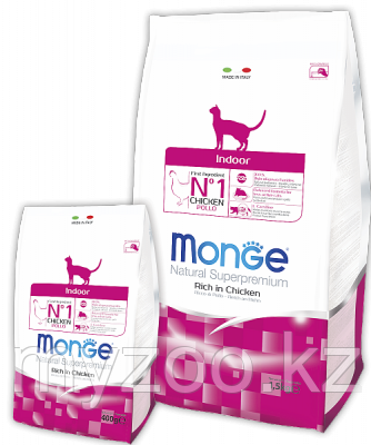Monge Indoor, Монже корм для домашних кошек, уп. 1,5кг.