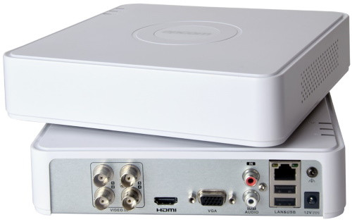 DS-H104UA - 4-х канальный Turbo HD5.0-TVI/CVI/AHD/CVBS гибридный видеорегистратор с разрешением 5MP на канал +