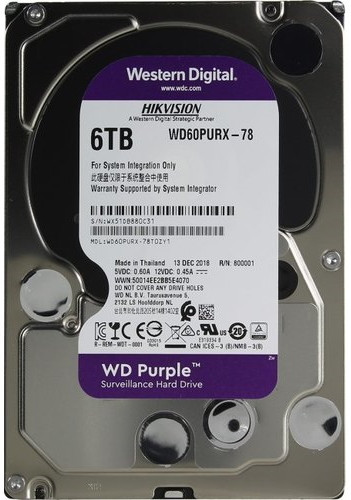 WD60PURX-78 - 6Тб Жёсткий диск Western Digital.