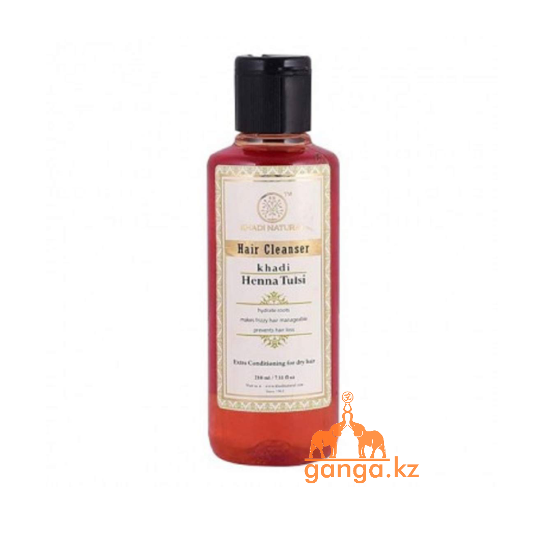 Шампунь KHADI Хна и Тулси (Henna & Tulsi Shampoo KHADI), 210 мл.