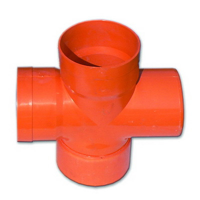 Крестообразное соед. для двустенных труб, 90 град., полипропилен, д.63мм