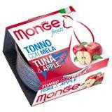 MONGE Frut Cat cans 80 гр  Кусочки для кошек тунец с яблоком