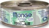 MONGE Jelly Cat cans 80 гр Кусочки для котят в желе тунец с алоэ