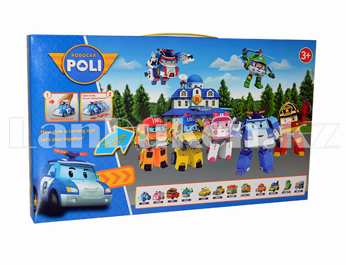 Игровой набор машинок Робокар Поли (12 машинок) P7 - фото 2 - id-p70153230
