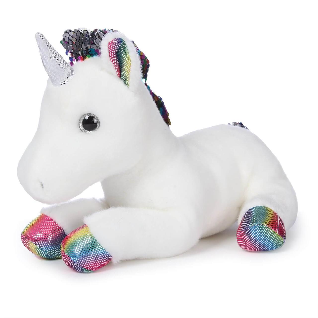 AURORA Игрушка мягкая Единорог разн. с пайетками 30 см