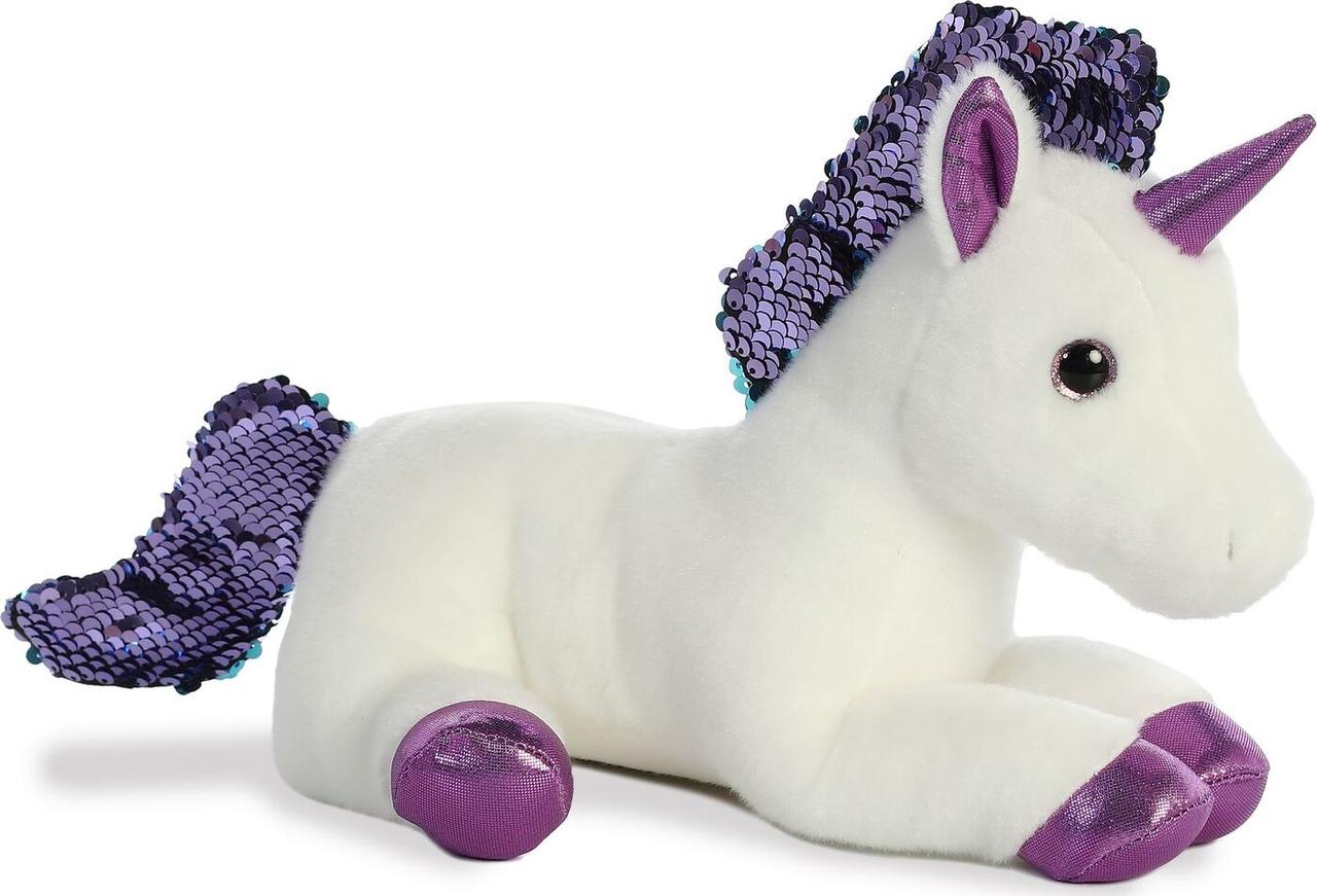 AURORA Игрушка мягкая Единорог фиол. с пайетками 30 см