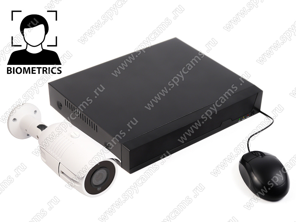 Комплект видеонаблюдения с распознаванием лиц - фото 1 - id-p70202006