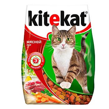 Сухой корм для взрослых кошек Китекат мясной пир 350 гр