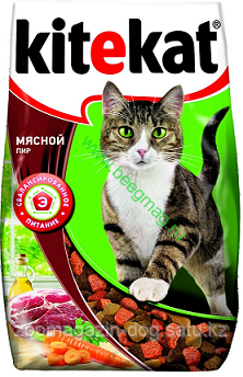 Сухой корм для взрослых кошек Китекат мясной пир 800 гр
