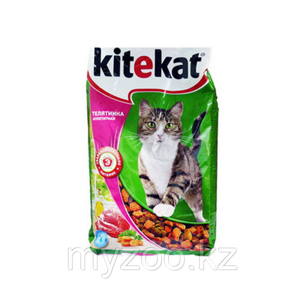 Сухой корм для взрослых кошек Китекат телятинка аппетит 800 гр