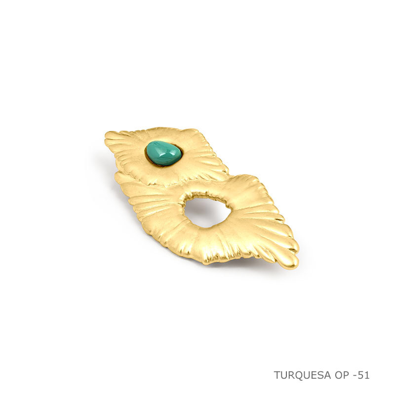 Брошь/ Botanic (ORO 901-зелёный 51)