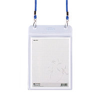 Бейдж вертикальный 103*133 мм прозрачный, мягкий.