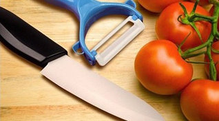 Набор нож+овощечистка керамические