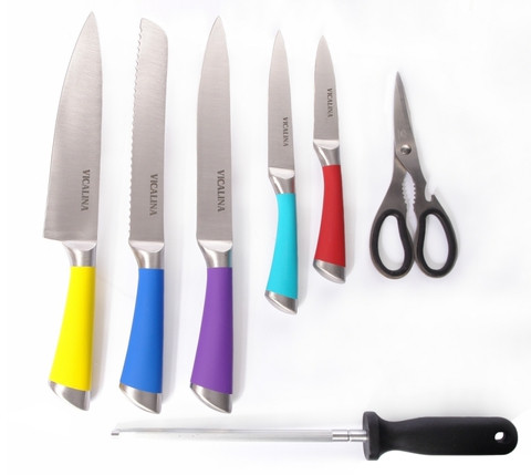 Набор стальных цветных ножей "Vicalina" - фото 2 - id-p70216281