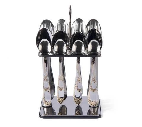 Набор столовых приборов на 8 персон на подставке MGFR Shell Cutlery Set {25 предметов} - фото 3 - id-p70216483