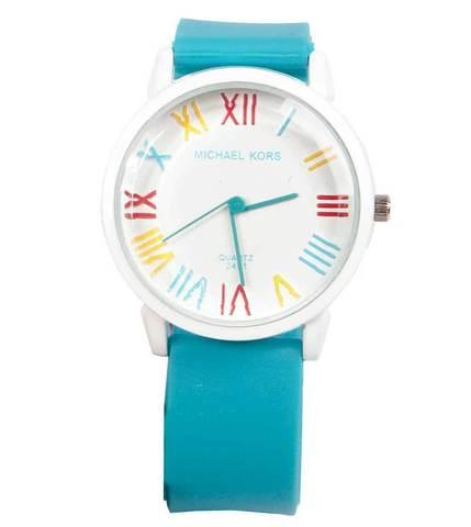 Часы наручные реплика Michael Kors MK-2491 на силиконовом ремешке (Красный) - фото 5 - id-p70216868
