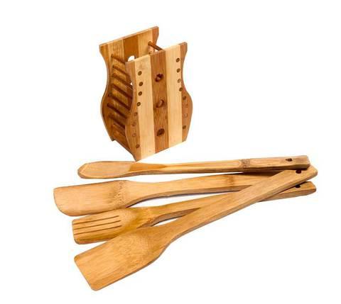 Набор деревянных кухонных аксессуаров [5 предметов] - фото 4 - id-p70217049