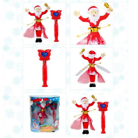 Новогодняя игрушка летающая Magic Santa Claus с пультом управления - фото 2 - id-p70217227