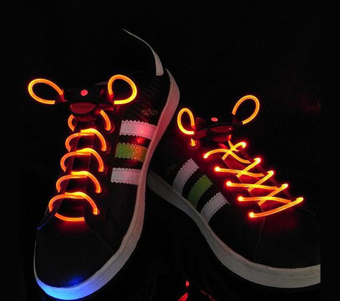 Шнурки со светодиодной подсветкой Platube (Оранжевый) - фото 1 - id-p70217317
