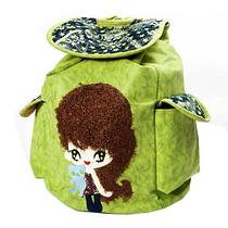 Рюкзак-сумка с аппликацией DANDANTEBU (Зеленый)