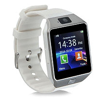 Умные часы [Smart Watch] с SIM-картой и камерой DZ09 (Серебряный с белым)