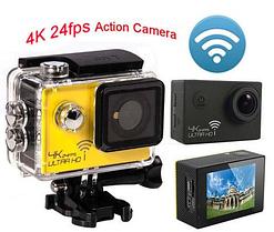 Экшен-камера EXTRAL HD 4K [3840х2160], Wi-Fi, LCD дисплей с набором аксессуаров