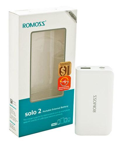 Аккумулятор внешний ROMOSS Solo (6000 мА/ч) - фото 3 - id-p70217973