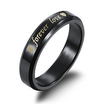 Кольцо для влюбленных «Forever love» Black Edition (8 (Ø18 мм))