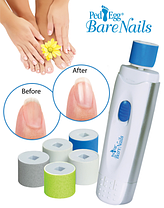 Электрическая пилка для ногтей с набором насадок Bare Nails Ped Egg