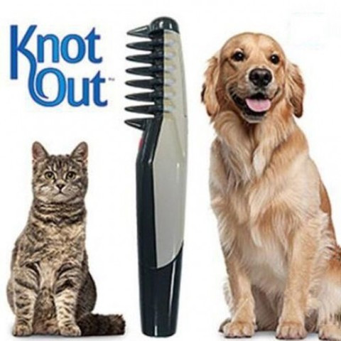 Расчёска электрическая для вычёсывания шерсти домашних животных Knot Out