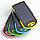Аккумулятор для зарядки портативный на солнечной батарее с фонариком Solar Charger [5000 мАч.] (Черный), фото 2