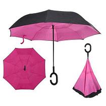 Чудо-зонт перевёртыш «My Umbrella» SUNRISE (Чёрная с розовым)