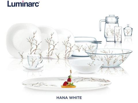 Сервиз столовый Luminarc Hana Beige / White / Green (Hana Green (50 предметов)) - фото 2 - id-p70218229