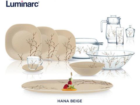 Сервиз столовый Luminarc Hana Beige / White / Green (Hana Green (50 предметов)) - фото 3 - id-p70218229